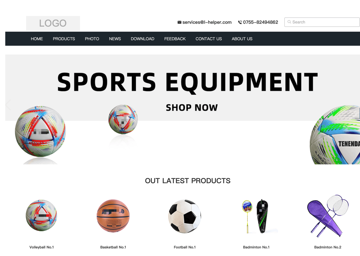 模板演示_外贸独立站_SE01 高端体育用品、户外运动用品