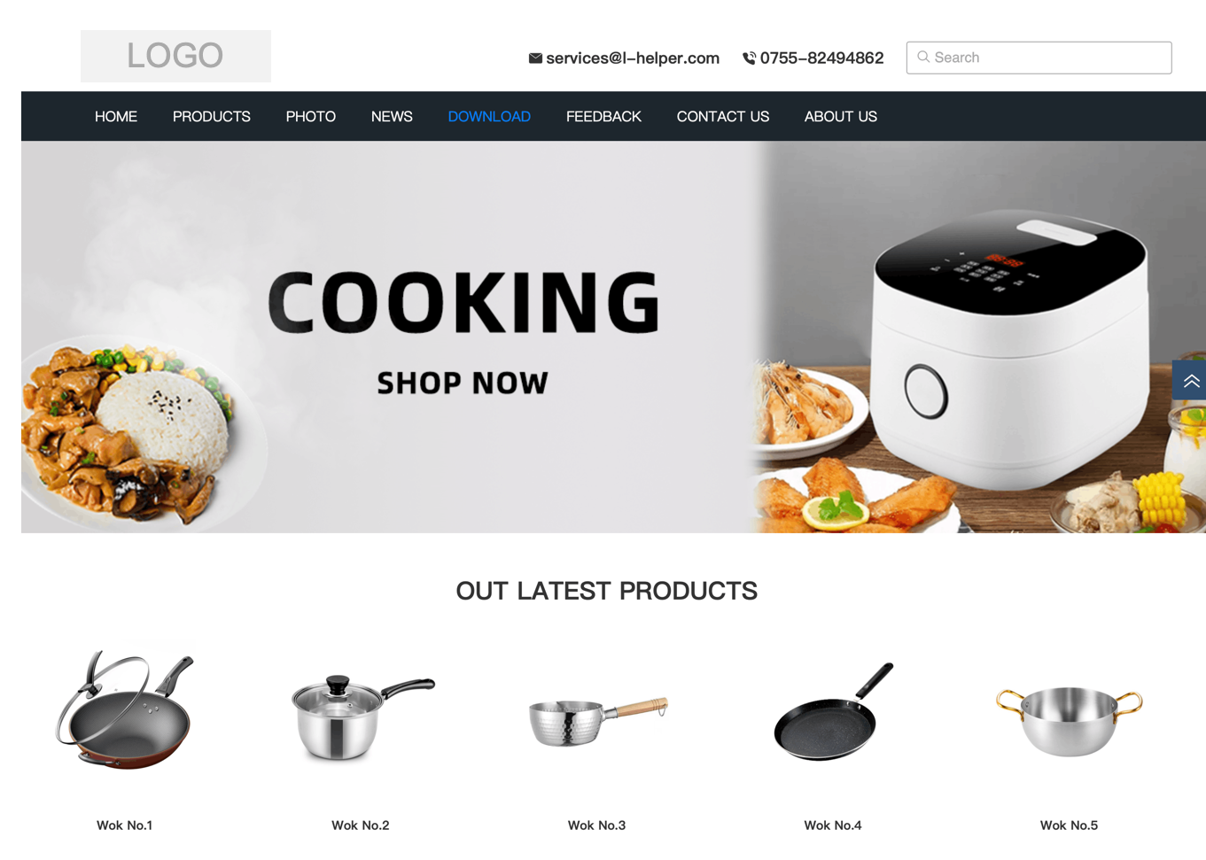 模板演示_SEO增强版_CJ02  智能厨房用品、厨房用具 响应式外贸网站