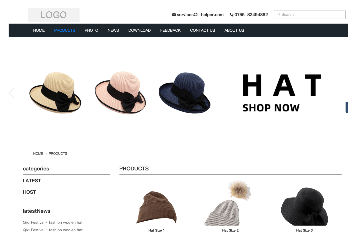 模板演示_SEO增强版_WF02 女士时尚、衣帽、提包、服饰