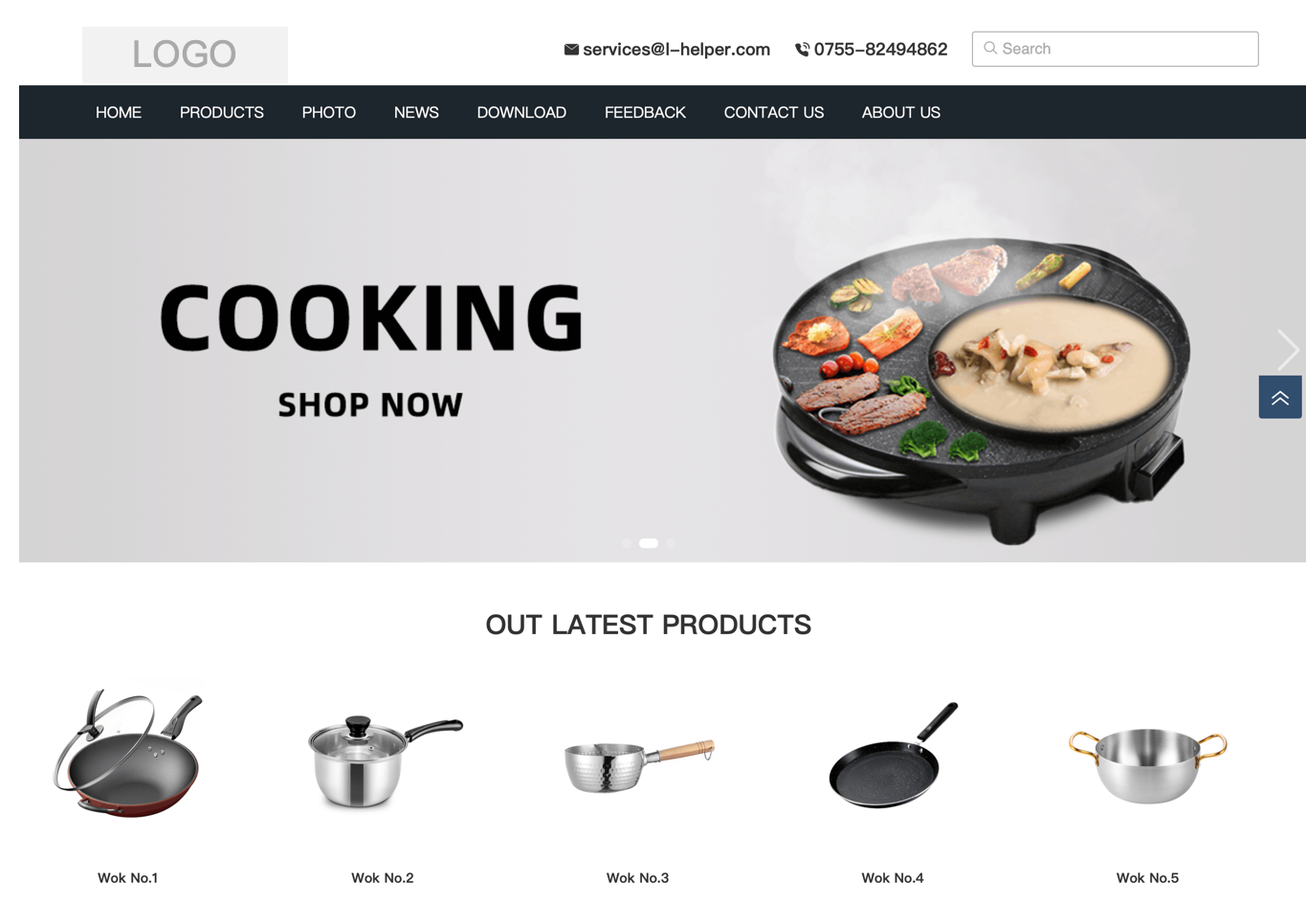 模板演示_SEO增强版_CJ02  智能厨房用品、厨房用具 响应式外贸网站