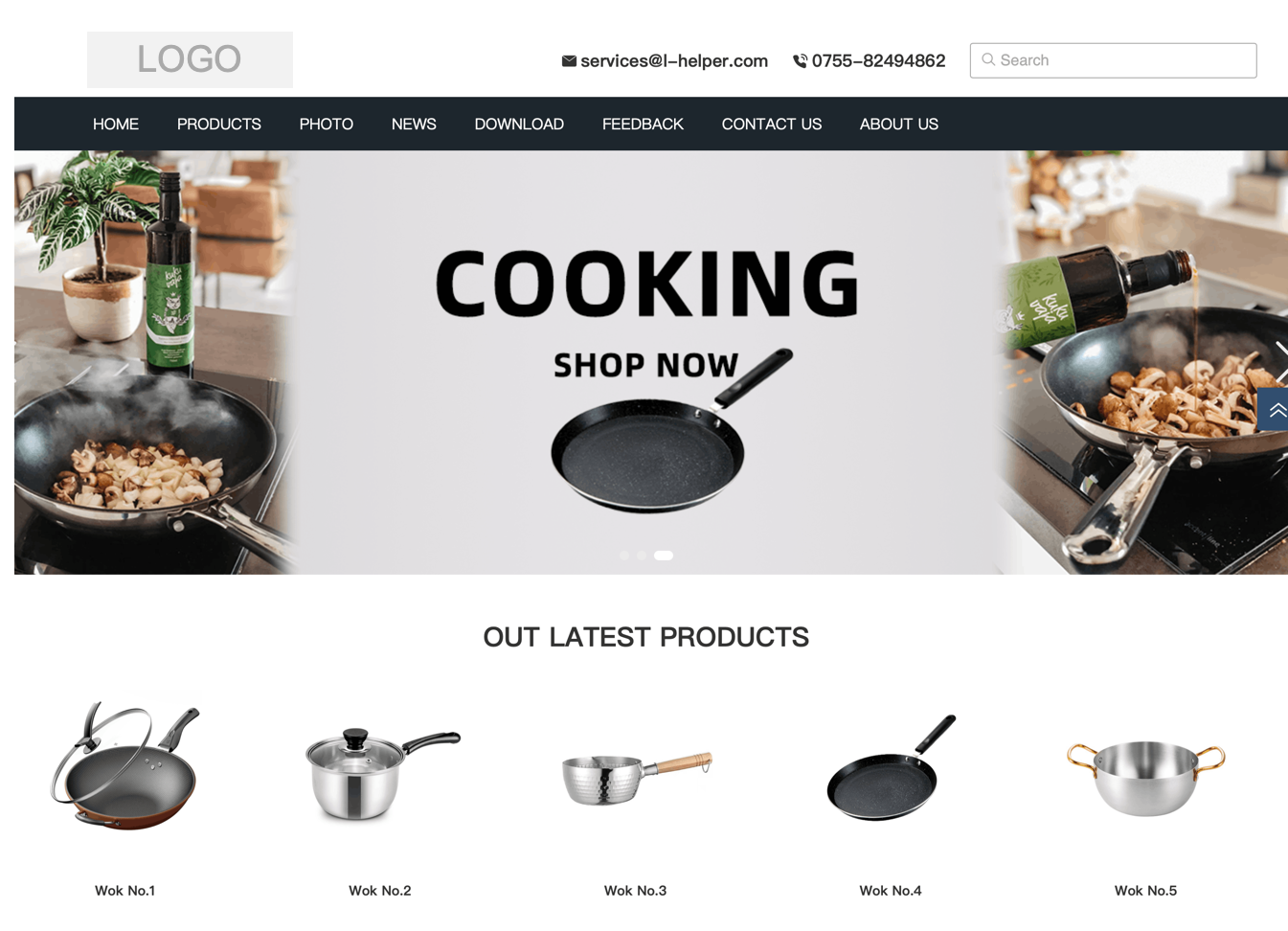 模板演示_SEO增强版_CJ02  智能厨房用品、厨房用具 响应式外贸网站